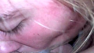 cute bimbo gags and drools on cock during brutal throatfuck