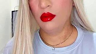 Webcam Transsexual Tries Monster Cock!