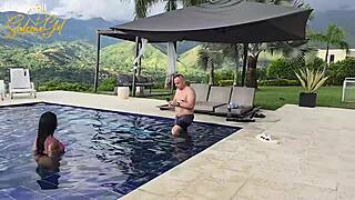 Salome gil's steamy pool fuck with photographer leaves her moaning wet