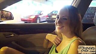 innocent hitchhiker teen gets spied on and fucked hard outdoors pov