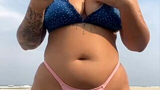 Teasing beach flash leaves him rock hard for my grip