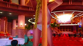 Helena's Seductive Pole Poses Reveal Massive Ass Curves
