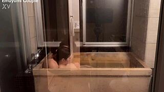 Outdoor Bath Thrills Japanese Amateur Exposure