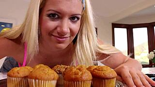 laela pryce and hayden marie lick pussies in kitchen