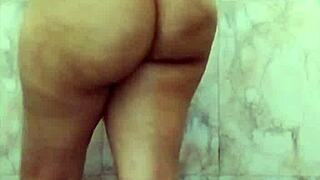 Seductive indian beauty fingers herself sensually in bath with hindi whispers