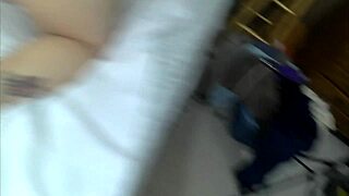 Intense arousal hits sexy BBW pissing panties in shorts