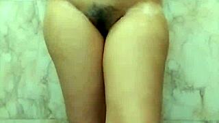 Seductive indian beauty fingers herself sensually in bath with hindi whispers