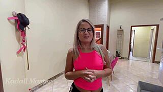 big ass blonde fucks strangers while hubby watches her swallow cum 😏🍆💦