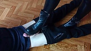 GIRLS DOMINATE with Boot Foot Fetish