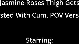 Behind Scenes: Jasmine Roses Bent Over for Face Fucking, Doggystyle Domination, Cum Blast on Thigh POV! 💦🍆