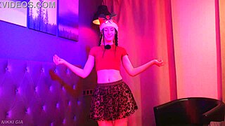 look at her curvy brunette body swaying in that tight miniskirt to the last christmas tune