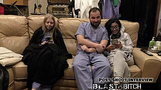 Behind Scenes: Jasmine Roses Bent Over for Face Fucking, Doggystyle Domination, Cum Blast on Thigh POV! 💦🍆