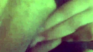 Latina boobs bounce during morning masturbation session