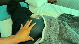 athletic babe's big ass coated in cum during sweaty gym workout