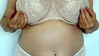 Busty Granny Maria's Lingerie Journey from Beige to Mint Fashion