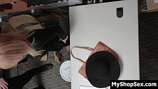 shoplifters granny and teen suspect bent over punished hard pussy fucked at work myshopsex revenge