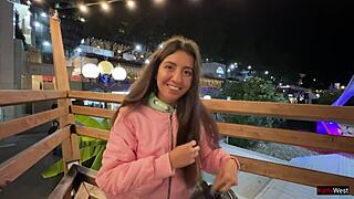 Cute Shaved Girl's Pussy Filled With Creampie In Public Agent Pickup