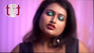 horny indian beauty in sexy saree fingers shaved pussy at fashion party moaning loud