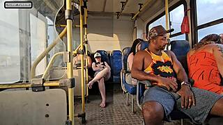 Married Slut Teases Then Fucks Stranger's BBC On Bus!