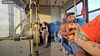 Married Slut Teases Then Fucks Stranger's BBC On Bus!