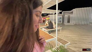 Cute Shaved Girl's Pussy Filled With Creampie In Public Agent Pickup