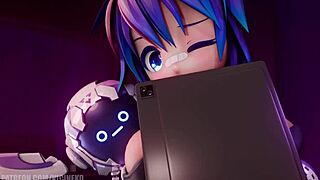 Monster cock explodes cum on melody vicineko's tiny tits animation!