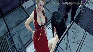tifa takes ocelot's machine rough big tits bouncing 😩💦