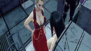 tifa takes ocelot's machine rough big tits bouncing 😩💦