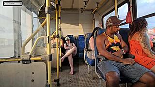 Married Slut Teases Then Fucks Stranger's BBC On Bus!