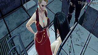 tifa takes ocelot's machine rough big tits bouncing 😩💦