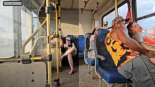 Married Slut Teases Then Fucks Stranger's BBC On Bus!