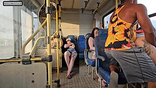 Married Slut Teases Then Fucks Stranger's BBC On Bus!