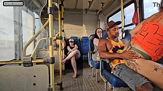 Married Slut Teases Then Fucks Stranger's BBC On Bus!