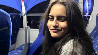 Colombian Hottie Sucks Unknown Passenger on Real Bus Ride