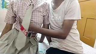 Indian Schoolgirl's Tight Pussy Quickie with Lover