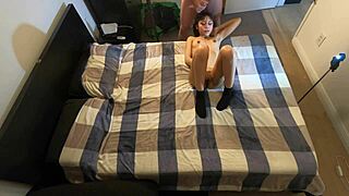 Candy Cruise Nerd Gags on Cock in POV