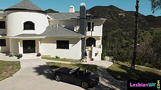 sensual girlfriend grinds pussy on lesbo lover in steamy 69 tribbing