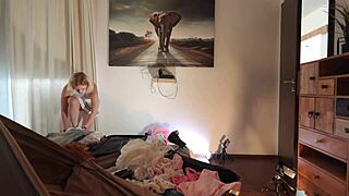 super cute petite blonde cheerleader flashes shaved pussy and perky tits in miniskirt 👅🔥