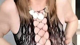 so aroused in sexy black net dress heels