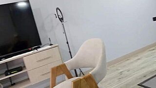 Neighbor welcomes me home in her sexy uniform after being away