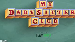 the boss's ebony babysitter sneaks into bedroom for interracial cowgirl ride and deepthroat action