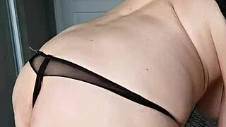 so aroused in sexy black net dress heels