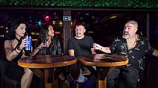 Gaby Oliveira teases in lingerie interview with Tiago for hot swinger action.