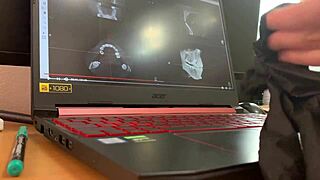 Sexy Nurse Fingers Pussy In Latex Gloves