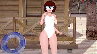 Velma's Beach Blowjob Ignites Deep Passionate Fantasy