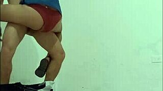 janitor seduced by nurse for standing hallway fuck