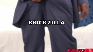 brickzilla rims first time with natalie porkman's tongue on his ass