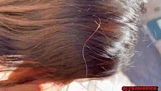 hot 19yo sucks cock hard in backyard for tits cumshot