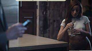 petite young babe handles daddy's monster cock deepthroat style