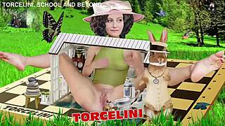 Giant cock invades Alice wonderland house?